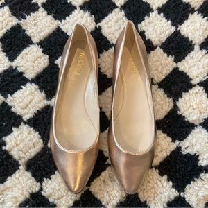Nine West Rose Gold Pointed Toe Flats